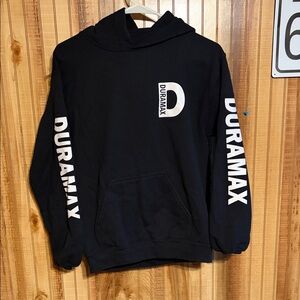 Gildan Black Hoodie with White Print